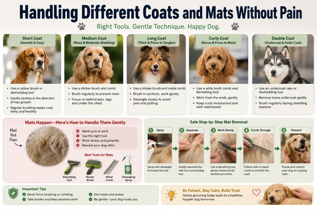 Handling Different Coats and Mats Without Pain