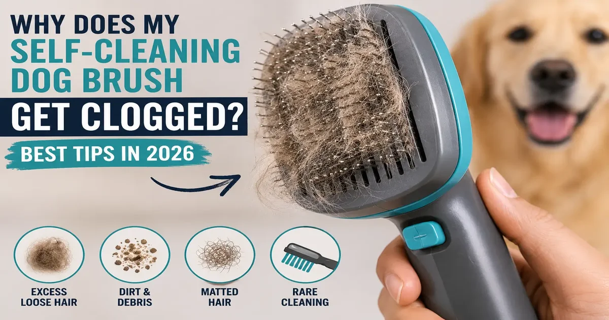 Self-Cleaning Dog Brush Get Clogged
